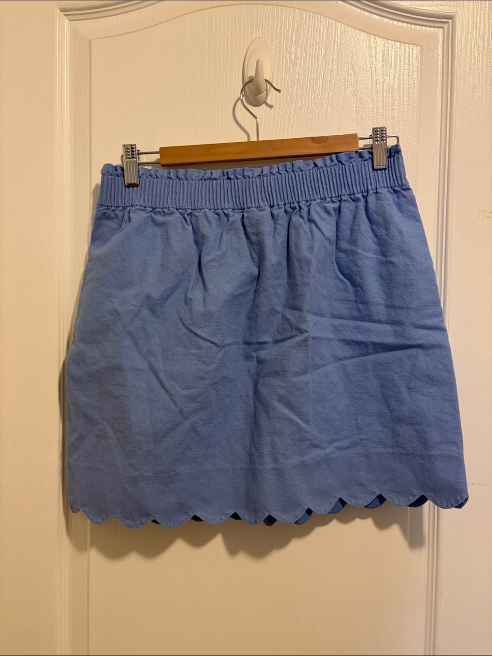 J. Crew Blue Women's Scallop Hem Skirt